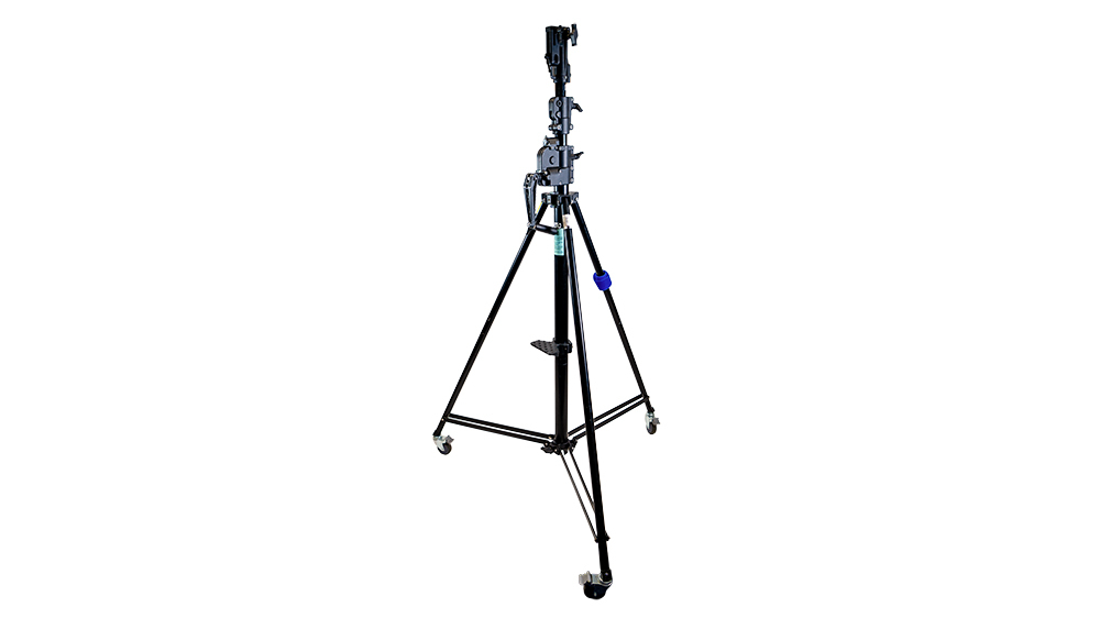 KUPO-483BT-Black-380cm-Wind-Up-Light-Stand-Braked-Castors