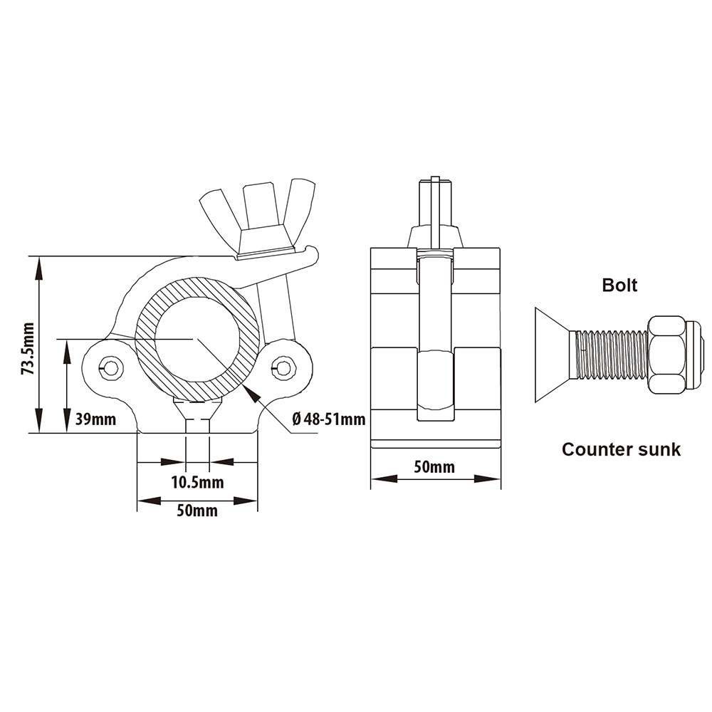 KUPO 2_ 單臂扣附M10螺絲 (1)